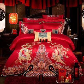 New 10pcs Bedding Sets King size bed covers and comforters Bed Linen Duvet Cover Bed Sheet Pillowcase red Embroidery bed Set
New 10pcs Bedding Sets King size bed covers and comforters Bed Linen Duvet Cover Bed Sheet Pillowcase red Embroidery bed Set