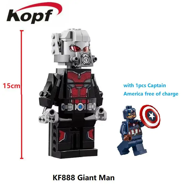 Single Sale KF888 15CM Giantman Antman Super Heroes Giant Man Ant-Man Captain America Building Blocks Children Toys Gift XH POGO
Single Sale KF888 15CM Giantman Antman Super Heroes Giant Man Ant-Man Captain America Building Blocks Children Toys Gift XH POGO