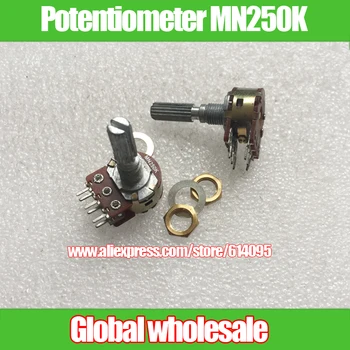 2pcs Taiwan Double Balance Potentiometer MN250K / With Midpoint / Middle back to zero / 25MM Handle Knurled Shaft
2pcs Taiwan Double Balance Potentiometer MN250K / With Midpoint / Middle back to zero / 25MM Handle Knurled Shaft