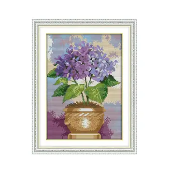 Purple Flowers Pots Sewing Manual 11CT 14CT Count Embroidered Cross Stitch Kit Furniture Decoration Accessories Paintings
Purple Flowers Pots Sewing Manual 11CT 14CT Count Embroidered Cross Stitch Kit Furniture Decoration Accessories Paintings