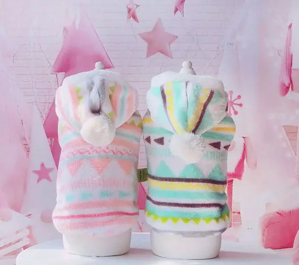 Colorful Striped Plush Warm Padded Clothes For Dogs 2019 Autumn And Winter Two Feet Coats For Pets Dog Clothes For Winter
Colorful Striped Plush Warm Padded Clothes For Dogs 2019 Autumn And Winter Two Feet Coats For Pets Dog Clothes For Winter