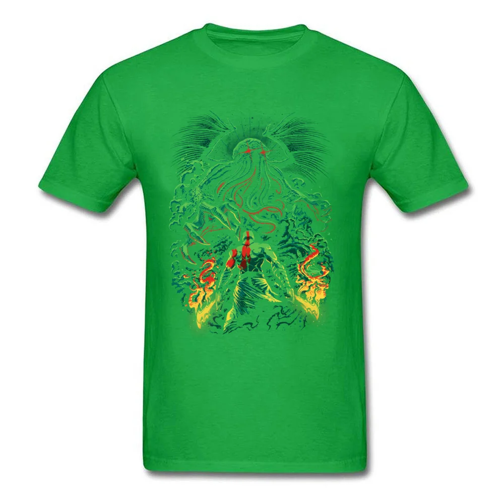 Prevailing Mens T-shirts O Neck Short Sleeve 100% Cotton Clash of the old gods Tops T Shirt Normal Sweatshirts Clash of the old gods green