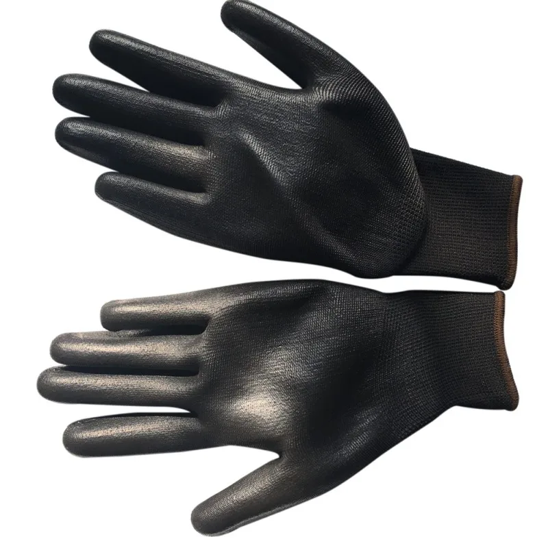 Черные нейлоновые защитные садовые перчатки строительные рукавицы с захватом