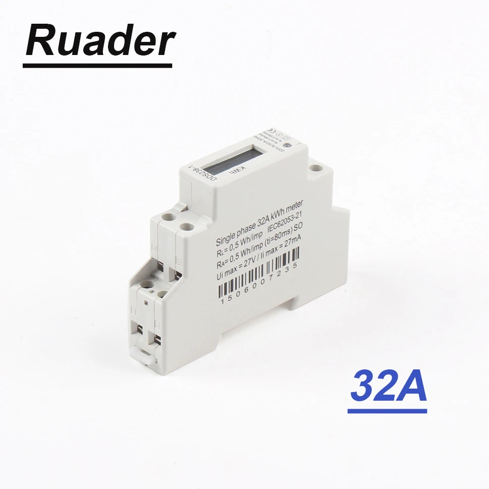 Single Phase LCD Wattmeter Power Consumption Watt Energy Meter kWh AC 5-32A 230V 50Hz 60HZ Electric Din Rail Mount
Single Phase LCD Wattmeter Power Consumption Watt Energy Meter kWh AC 5-32A 230V 50Hz 60HZ Electric Din Rail Mount