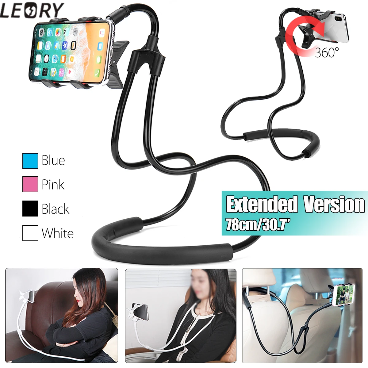 Flexible Hanging Neck Lazy Mobile Phone Holder Bed Desktop 360 Degree Rotation Smartphone Bracket Stand for 3.5-6.3 Phone
Flexible Hanging Neck Lazy Mobile Phone Holder Bed Desktop 360 Degree Rotation Smartphone Bracket Stand for 3.5-6.3 Phone