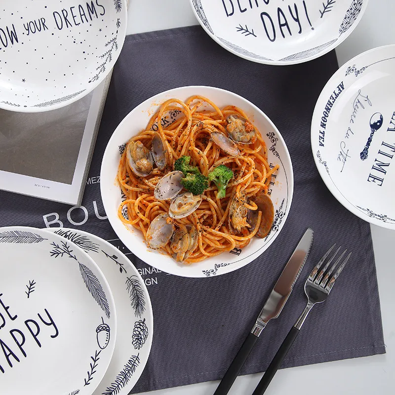Minimalist Dinner Ceramic Plate Unique Dinnerware Set11