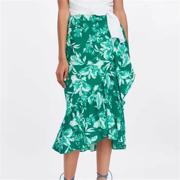 Women style sweet wrap skirt falda mujer ruffles buttons asymmetry design vintage female casual summer beach midi skirts
Women style sweet wrap skirt falda mujer ruffles buttons asymmetry design vintage female casual summer beach midi skirts