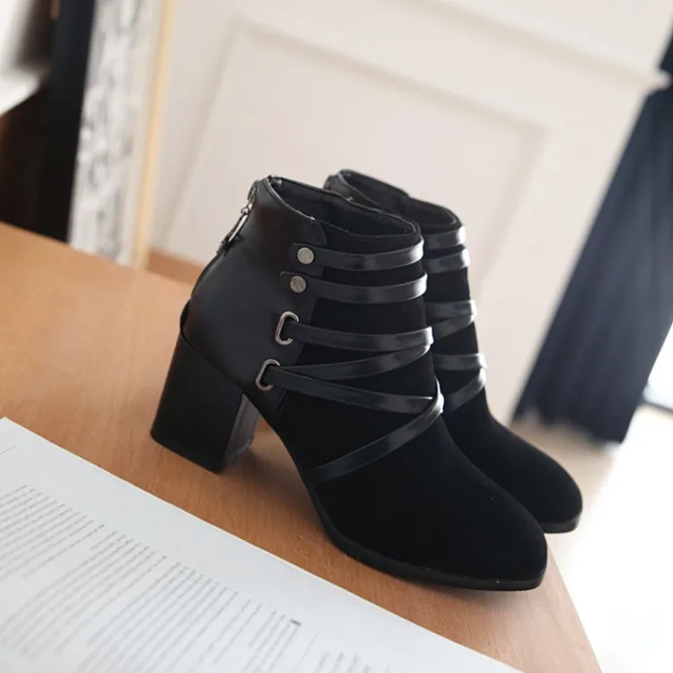 Big Size 9 10 11 12 boots women shoes ankle boots for women ladies boots Belt buckle after zipper stitching
Big Size 9 10 11 12 boots women shoes ankle boots for women ladies boots Belt buckle after zipper stitching