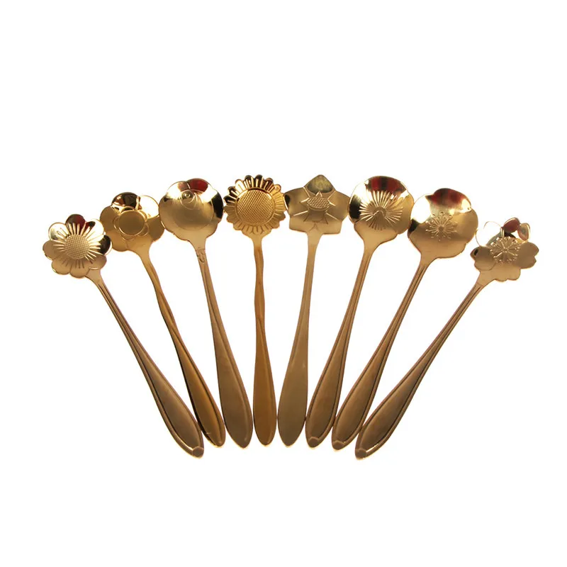 1Pc Stainless Steel Gold Spoon Mini Teaspoon Ice Cream Cake Coffee Spoon Cute Flower Soup Dessert Spoon Home Office Cafe Hotel
1Pc Stainless Steel Gold Spoon Mini Teaspoon Ice Cream Cake Coffee Spoon Cute Flower Soup Dessert Spoon Home Office Cafe Hotel