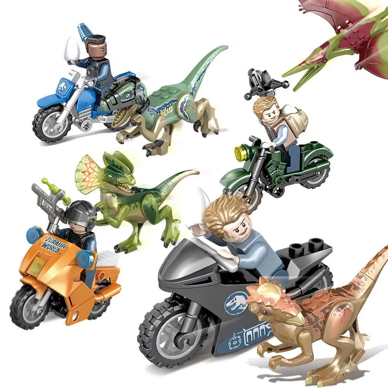 New 4pcs Jurassic Dinosaurs World 2 Park Mini motorcycle Action Figures Building Blocks Toys for Children compatible legoings
New 4pcs Jurassic Dinosaurs World 2 Park Mini motorcycle Action Figures Building Blocks Toys for Children compatible legoings
