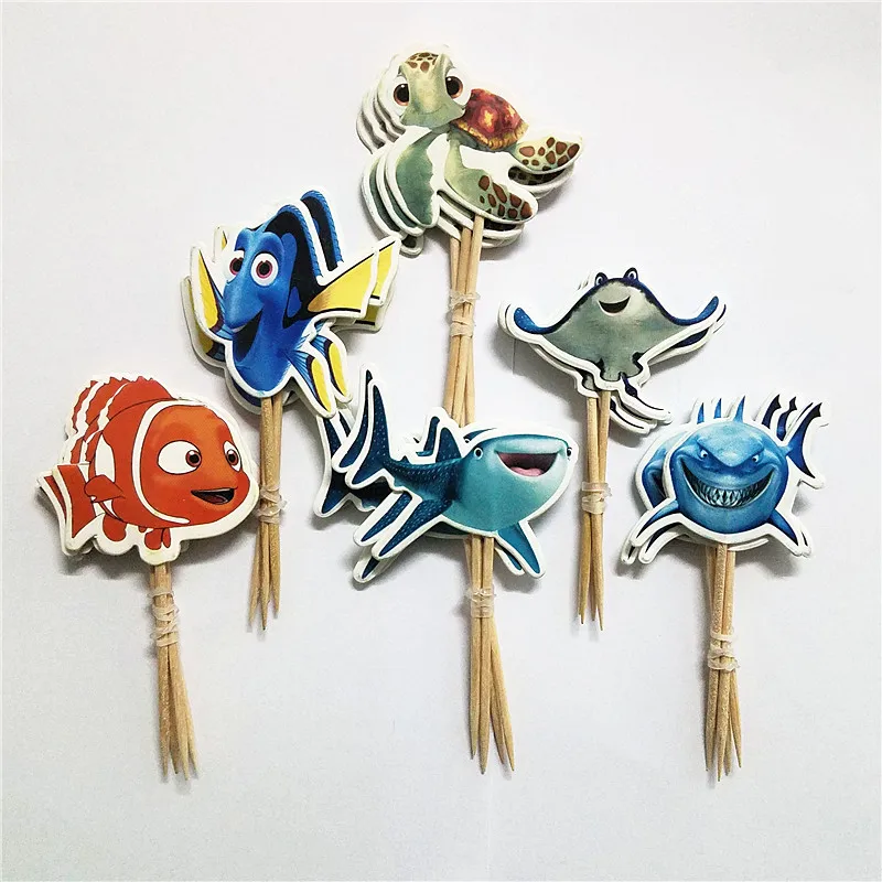 48pcs/lot Cartoon Finding Nemo Cake Topper Picks Sea Theme Cupcake Toppers Wedding Cake Decoration Kids Birthday Party Supplies
48pcs/lot Cartoon Finding Nemo Cake Topper Picks Sea Theme Cupcake Toppers Wedding Cake Decoration Kids Birthday Party Supplies