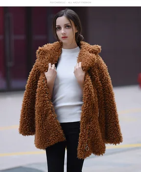 New Fashion Furry Overcoat Woman 2018 Autumn and Winter Clothes Plus Cashmere Warm Sheep Shredded Wool Faux Fur Coat
New Fashion Furry Overcoat Woman 2018 Autumn and Winter Clothes Plus Cashmere Warm Sheep Shredded Wool Faux Fur Coat