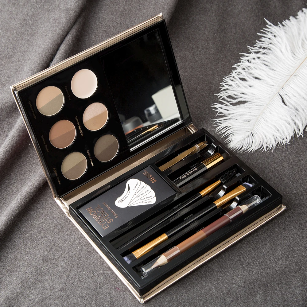 1 Set Professional Eye brow Makeup Powder Palette Pencil Kits With Brushes Guiding Cards Make up Box with Mirror Tools SLM2
1 Set Professional Eye brow Makeup Powder Palette Pencil Kits With Brushes Guiding Cards Make up Box with Mirror Tools SLM2