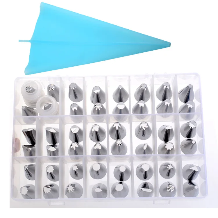 48 Stainless Steel Mask Set Mastering Tool with Converter Mastering Bags Pastry Nozzle Set Kitchen Accessories
48 Stainless Steel Mask Set Mastering Tool with Converter Mastering Bags Pastry Nozzle Set Kitchen Accessories
