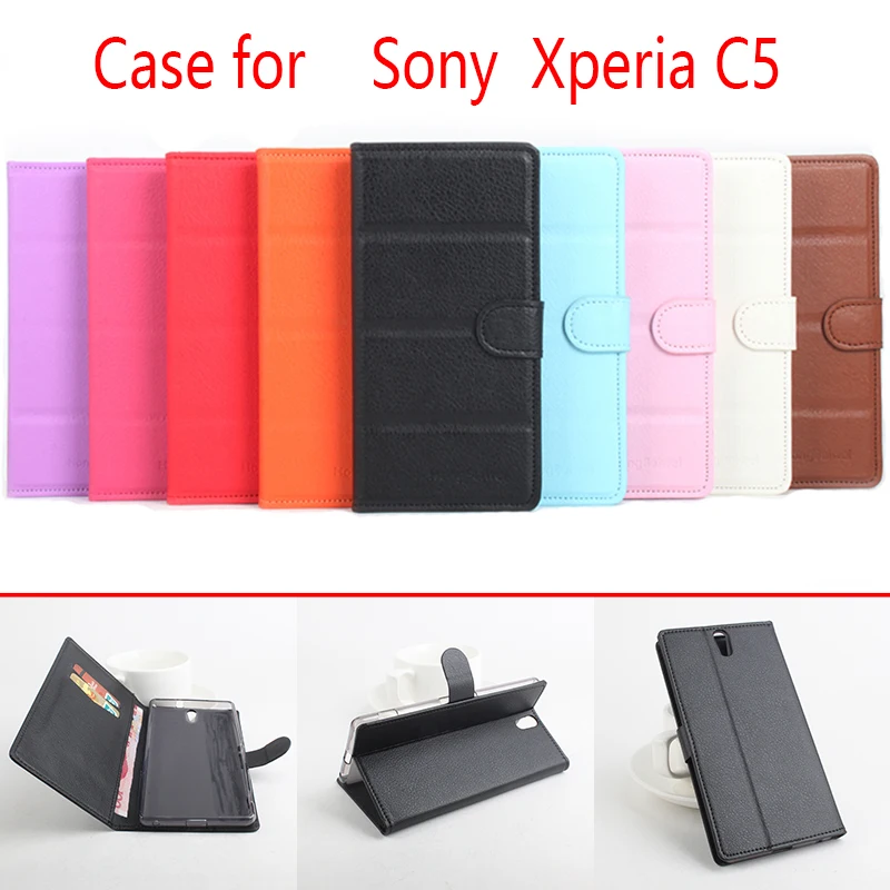 For Sony Xperia C5 Phone Case Folio Flip Pure Color Lichee Pattern PU Leather Wallet Case Cover Cash/Card Slots sanheng
For Sony Xperia C5 Phone Case Folio Flip Pure Color Lichee Pattern PU Leather Wallet Case Cover Cash/Card Slots sanheng