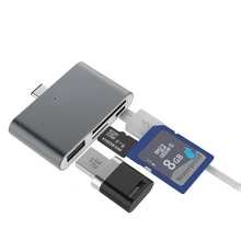 Multifunction 4-in-1 USB OTG/TF/SD Smart Card Reader Alloy Shell High Speed Transmission Adapter with Type C for Macbook
Multifunction 4-in-1 USB OTG/TF/SD Smart Card Reader Alloy Shell High Speed Transmission Adapter with Type C for Macbook
