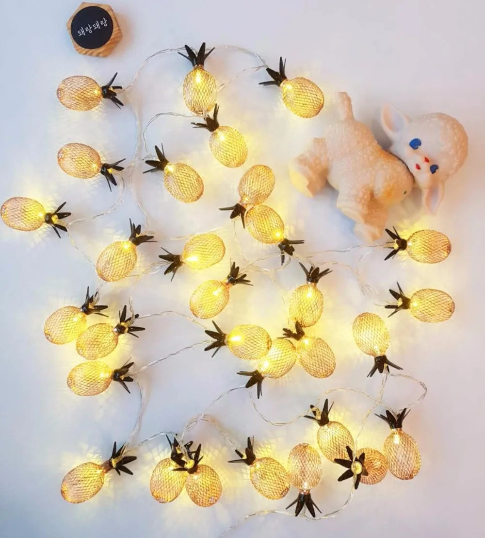 10Led/20LED Lovely Gold Metal Pineapple Holiday String Light Battery Powered LED String for Bedroom Decor
10Led/20LED Lovely Gold Metal Pineapple Holiday String Light Battery Powered LED String for Bedroom Decor