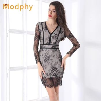 2018 Women New Evening Party Bodycon elegant Long Sleeve v-neck Sexy Lace Vestidos mini Celebrity Party Bandage Dress HL319
2018 Women New Evening Party Bodycon elegant Long Sleeve v-neck Sexy Lace Vestidos mini Celebrity Party Bandage Dress HL319
