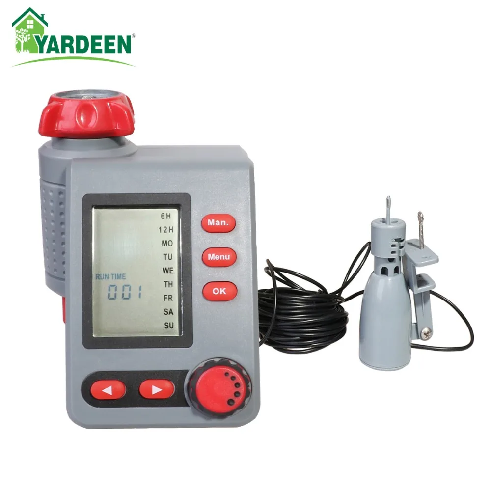Solenoid Valve Water Timer Large Screen Digital Irrigation Timer Garden Watering Timer Automatic Controller with Rain Sensor
Solenoid Valve Water Timer Large Screen Digital Irrigation Timer Garden Watering Timer Automatic Controller with Rain Sensor