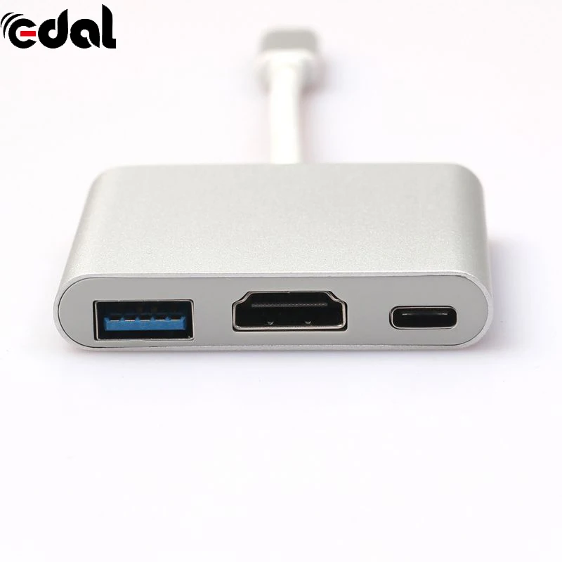 EDAL High Speed 15CM 3 in 1 Type-C USB 3.1 Male To HDTV HDMI/USB 3.0/Type C Female Convertor Cable Adapter For Macbook
EDAL High Speed 15CM 3 in 1 Type-C USB 3.1 Male To HDTV HDMI/USB 3.0/Type C Female Convertor Cable Adapter For Macbook