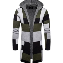 Men Stripe Color Splicing Jackets Fashion Long Cardigan Coat Outerwear Sweaters Male Brand Knitted Sweater Coats Drop Shipping
Men Stripe Color Splicing Jackets Fashion Long Cardigan Coat Outerwear Sweaters Male Brand Knitted Sweater Coats Drop Shipping