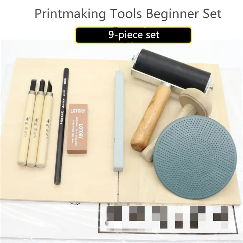 Carving knife woodcut print tool set student beginner Mushroom ink roller A5 beech wood plate set
Carving knife woodcut print tool set student beginner Mushroom ink roller A5 beech wood plate set