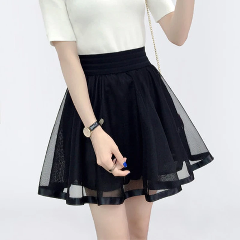 UPPIN 2018 New Spring Summer Women Black Mini Skirt Casual Elastic High Waist Skirt Sweet Mesh Tulle Umbrella Skirt Falda Tulle
UPPIN 2018 New Spring Summer Women Black Mini Skirt Casual Elastic High Waist Skirt Sweet Mesh Tulle Umbrella Skirt Falda Tulle