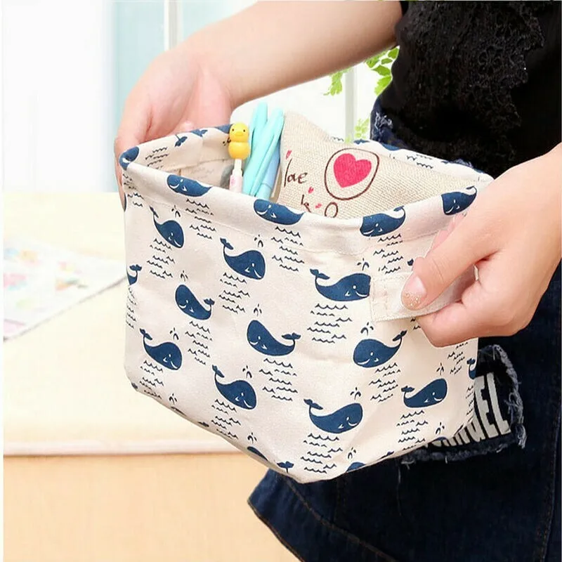 WHISM Cotton Linen Desktop Storage Basket Printed Sundries Storage Box Underwear Cosmetic Organizer Jewelry Stationery Container
WHISM Cotton Linen Desktop Storage Basket Printed Sundries Storage Box Underwear Cosmetic Organizer Jewelry Stationery Container