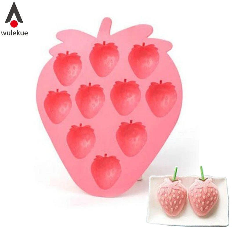 Wulekue Silicone Strawberry Shape Mold For Ice Frozen Cube Tray Cute Molds Maker Jelly Pudding Craft Soaps Bar Party Drink Mould
Wulekue Silicone Strawberry Shape Mold For Ice Frozen Cube Tray Cute Molds Maker Jelly Pudding Craft Soaps Bar Party Drink Mould