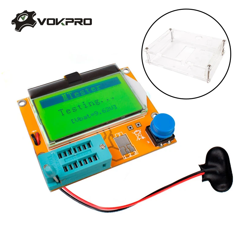 ESR Meter Mega328 Transistor Tester LCR ESR-T4 Digital V2.68 Diode Triode Capacitance MOS/PNP/NPN 12864 LCD Screen Tester
ESR Meter Mega328 Transistor Tester LCR ESR-T4 Digital V2.68 Diode Triode Capacitance MOS/PNP/NPN 12864 LCD Screen Tester