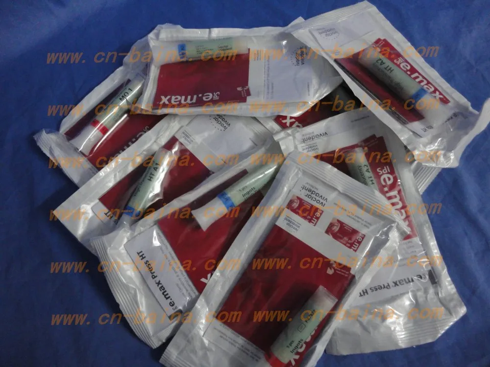 IPS e.max emax press ingots tubes HTBL1 HTBL2 HTBL3 HTBL4 HTA1 HTA2 HTA3 HTA3.5 HTA4 HTB1 HTB2 HTB3 HTB4 HTC1 HTC2 HTC3 HTC4
IPS e.max emax press ingots tubes HTBL1 HTBL2 HTBL3 HTBL4 HTA1 HTA2 HTA3 HTA3.5 HTA4 HTB1 HTB2 HTB3 HTB4 HTC1 HTC2 HTC3 HTC4