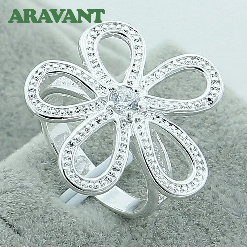 Fashion 925 Silver Jewelry Daisy Flowers Rings For Women Wedding Engagement Jewelry
Fashion 925 Silver Jewelry Daisy Flowers Rings For Women Wedding Engagement Jewelry
