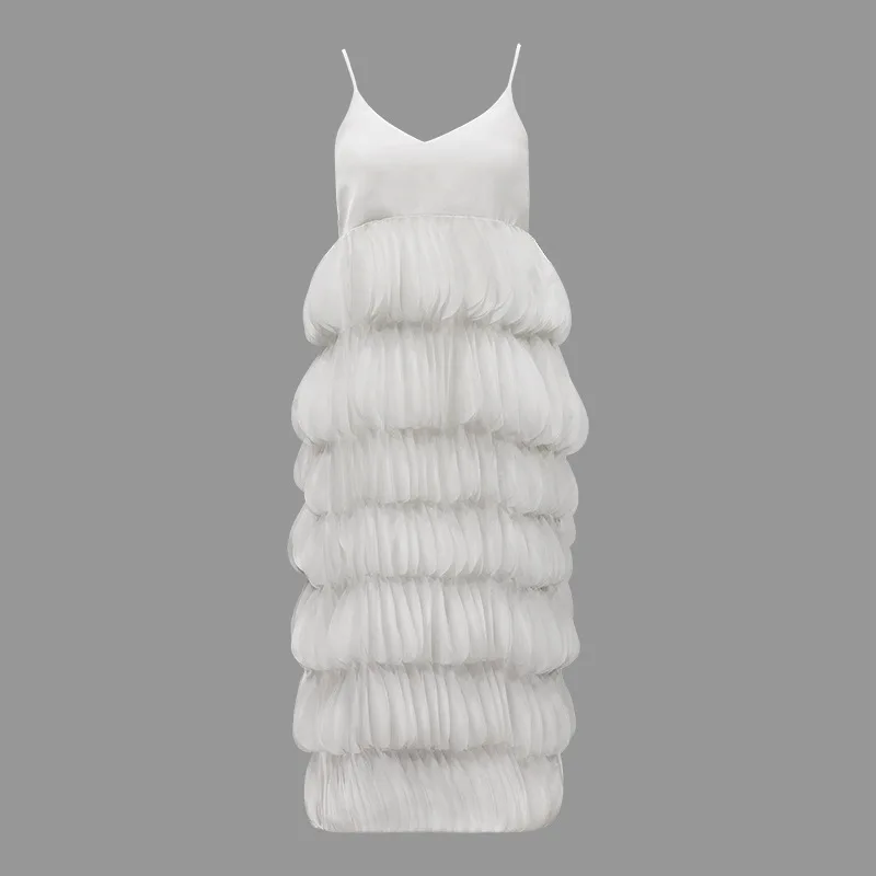 Summer Dress 2018 White Chiffon V-neck Spaghetti Strap Sleeveless Dress Women Cascading Ruffle Sexy Party Dress vestido de festa
Summer Dress 2018 White Chiffon V-neck Spaghetti Strap Sleeveless Dress Women Cascading Ruffle Sexy Party Dress vestido de festa