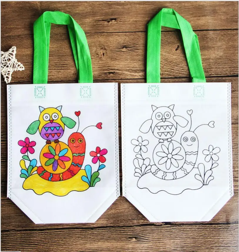 300pcs/lot Non-woven DIY Painted Blank White handbag Giraffe Tree Boat Child Graffiti Art Material Gift Bag Drawing Toy
300pcs/lot Non-woven DIY Painted Blank White handbag Giraffe Tree Boat Child Graffiti Art Material Gift Bag Drawing Toy