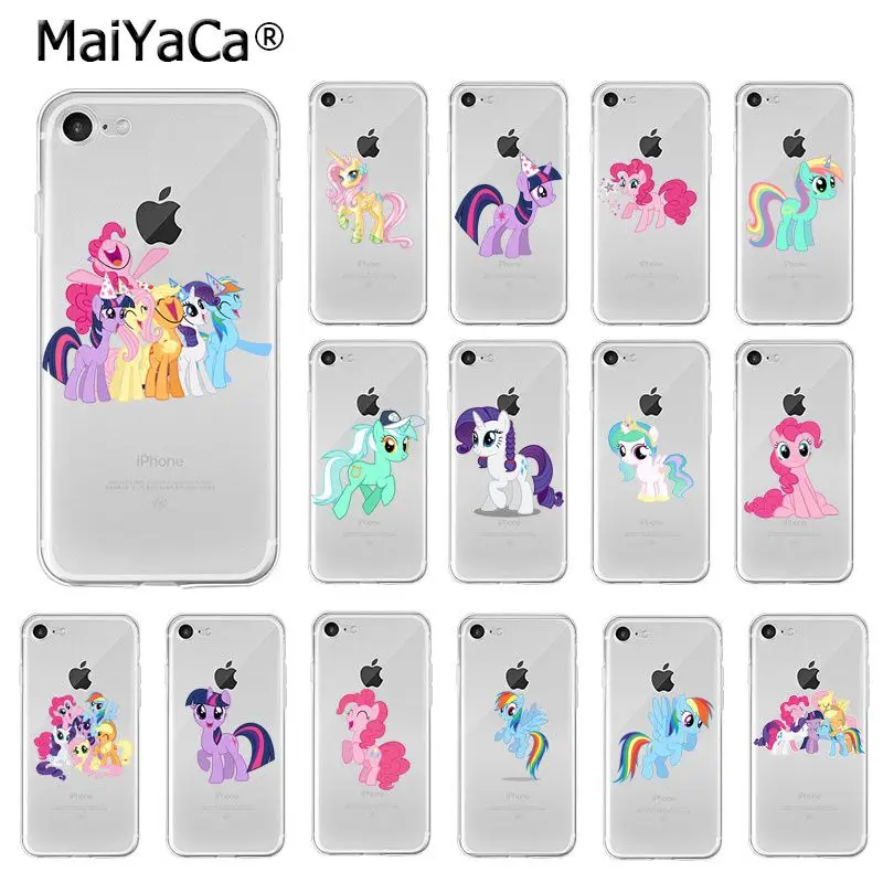 MaiYaCa My Little Pony TPU мягкие Аксессуары для телефонов Чехол Apple iPhone 8 7 6 6S Plus X XS MAX 5 5S SE XR