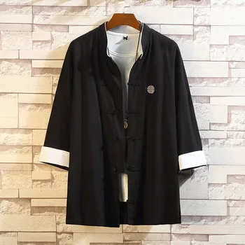 Men's stylish men's brand jacket seven-minute sleeves new Chinese style gonfu 80s cotton linen disc button down summer clothes
Men's stylish men's brand jacket seven-minute sleeves new Chinese style gonfu 80s cotton linen disc button down summer clothes