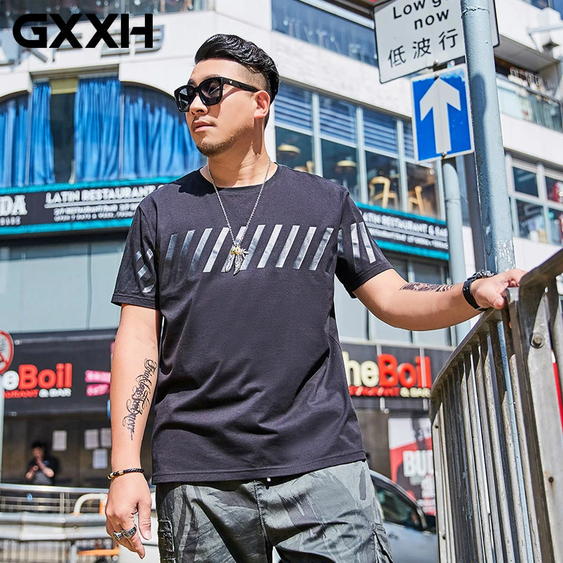 2019 Summer New GXXH Male Short Sleeve Brand Big Size Men's Loose Fat Guy Short Sleeved Men 7XL Oversize Printed Stripes T-shirt
2019 Summer New GXXH Male Short Sleeve Brand Big Size Men's Loose Fat Guy Short Sleeved Men 7XL Oversize Printed Stripes T-shirt