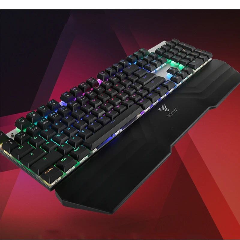 Gaming mechanical keyboard wireless Blue switch gaming keyboard detachable cable and palm rest
Gaming mechanical keyboard wireless Blue switch gaming keyboard detachable cable and palm rest