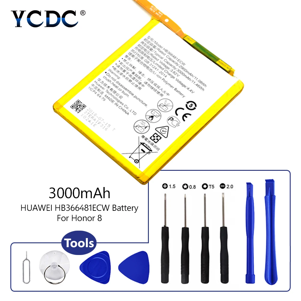 Orginal Battery HB366481ECW For Huawei P10 P20 Lite G9 Honor 5C Honor 8 Ascend P9 FRD-AL00 FRD-AL10, FRD-DL00 FRD-L09 With Tools
Orginal Battery HB366481ECW For Huawei P10 P20 Lite G9 Honor 5C Honor 8 Ascend P9 FRD-AL00 FRD-AL10, FRD-DL00 FRD-L09 With Tools
