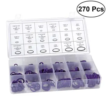 270pcs 18 Sizes O Ring Rubber Insulation Gasket Washer Seals Car Air Conditioning Compressor Seals Vehicle Auto Repair Tool Kit
270pcs 18 Sizes O Ring Rubber Insulation Gasket Washer Seals Car Air Conditioning Compressor Seals Vehicle Auto Repair Tool Kit