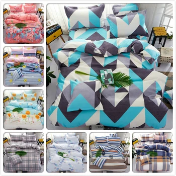 2018 New Design Plaid Bedlinen 3/4 pcs Bedding Set 1.5m 1.8m 2.0m Flat Sheet Bed Linens Double Queen King Size Quilt Duvet Cover
2018 New Design Plaid Bedlinen 3/4 pcs Bedding Set 1.5m 1.8m 2.0m Flat Sheet Bed Linens Double Queen King Size Quilt Duvet Cover