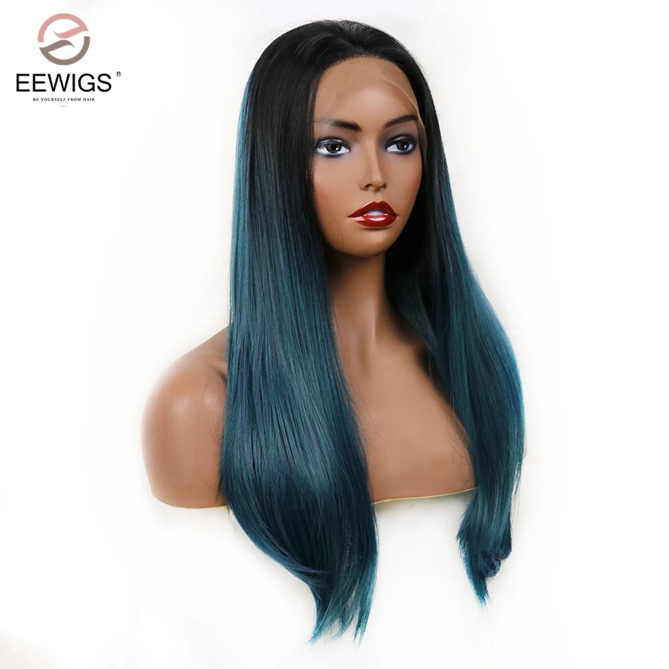EEWIGS Synthetic Lace Front Wig Long Straight Hair Glueless Heat Resistant Blue Wig With Baby Hair Ombre Wigs For Black Women
EEWIGS Synthetic Lace Front Wig Long Straight Hair Glueless Heat Resistant Blue Wig With Baby Hair Ombre Wigs For Black Women