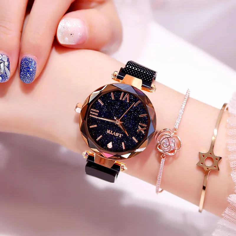 Top Brand Watches For Women Rose Gold Mesh Magnet Buckle Starry Quartz Watch Geometric Surface Casual Women Quartz Wristwatch
Top Brand Watches For Women Rose Gold Mesh Magnet Buckle Starry Quartz Watch Geometric Surface Casual Women Quartz Wristwatch
