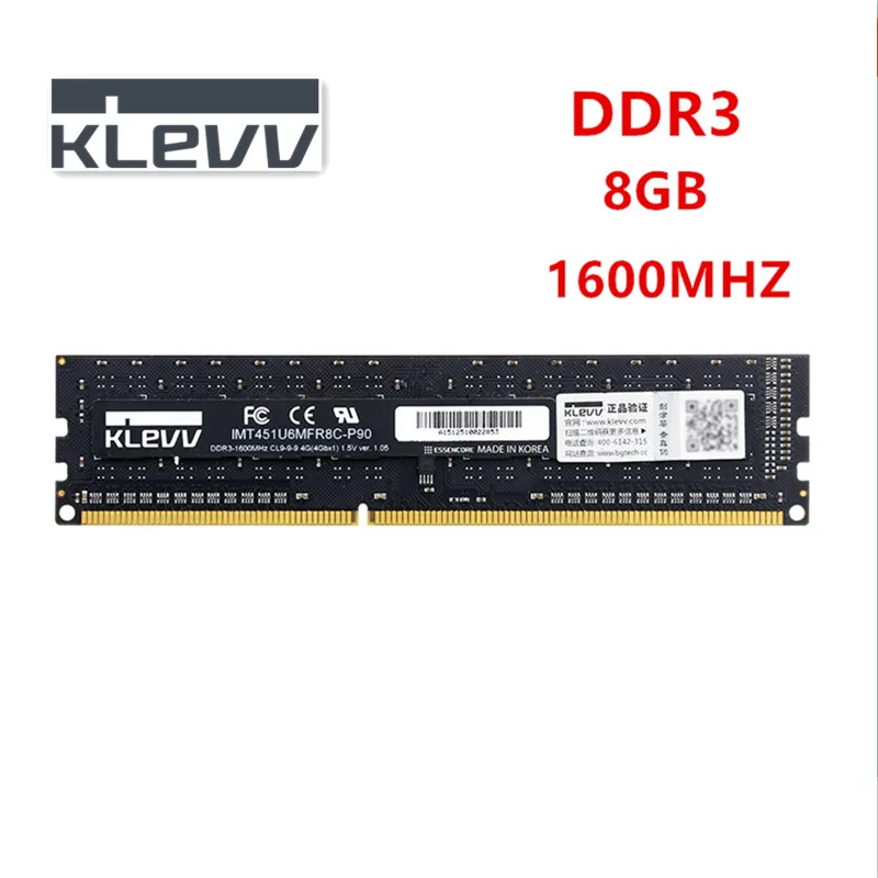 Klevv DDR3 1600MHZ 4GB 8GB Desktop PC DIMM Memory RAM 288 pins For intel amd Fully compatible 1.5v lifetime warranty
Klevv DDR3 1600MHZ 4GB 8GB Desktop PC DIMM Memory RAM 288 pins For intel amd Fully compatible 1.5v lifetime warranty