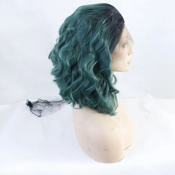 MRWIG Short Bob Curly Green Ombre Wigs 10in 2Tons High Temperature Fiber Short Dark Roots for Woman
MRWIG Short Bob Curly Green Ombre Wigs 10in 2Tons High Temperature Fiber Short Dark Roots for Woman