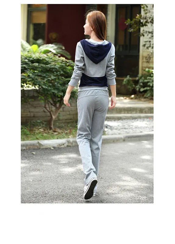 Spring autumn Female Sporting Suits Ladies Slim Cotton 2 Pieces Sets Cotton Shipping Women Hooded zipper Tops and Long Pants Fem
Spring autumn Female Sporting Suits Ladies Slim Cotton 2 Pieces Sets Cotton Shipping Women Hooded zipper Tops and Long Pants Fem