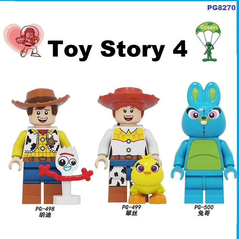 Building Blocks Pumping Toy Story4 Cartoon Woody Jessie Rabbit Brother Tracy Action Figures Dolls For Children Toys Gift PG8270
Building Blocks Pumping Toy Story4 Cartoon Woody Jessie Rabbit Brother Tracy Action Figures Dolls For Children Toys Gift PG8270