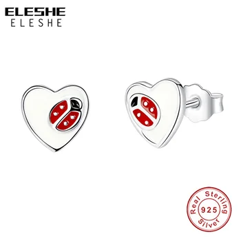2019 New Fashion 925 Sterling Silver Earrings Enamel Love Heart with Insect Ladybug Stud Earrings for Women Girls Silver Jewelry
2019 New Fashion 925 Sterling Silver Earrings Enamel Love Heart with Insect Ladybug Stud Earrings for Women Girls Silver Jewelry