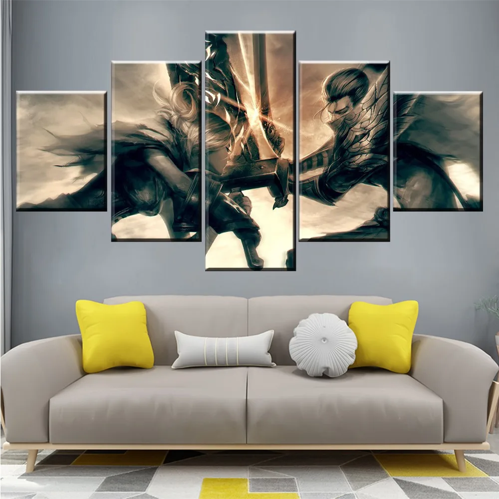 Canvas Print Painting 5 Piece League Of Legends Riven And Yasuo Modular Picture For Modern Decor Bedroom Living Room Wall Art
Canvas Print Painting 5 Piece League Of Legends Riven And Yasuo Modular Picture For Modern Decor Bedroom Living Room Wall Art