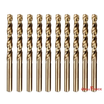 Drillforce 10PCS 1/8" (3.2mm) M35 HSS Cobalt Jobber Length Twist Spiral Drill Bit 135 Split Point
Drillforce 10PCS 1/8" (3.2mm) M35 HSS Cobalt Jobber Length Twist Spiral Drill Bit 135 Split Point